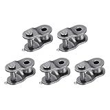 QUARKZMAN 5Stk #420 Kettenversatz-Halblink-Rollen, 1/2 Teilung Kohlenstoffstahl, Standard Kettenendverbinder Split-Links