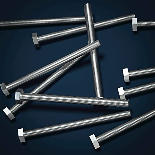 Image of 5 /16-18 x 6 inch (1 /2 to 6 inch Optional) Hex Head Screw Bolt, Stainless Steel 18-8(304), Fully Threaded,10pcs