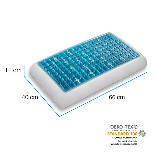 New Generation - Technogel Original Deluxe Orthopädisches Nackenstütz-Kopfkissen Antibakteriell,HWS-Gel-Kissen für Rücken-& Seitenschläfer inkl. Kissenbezug - Image 4