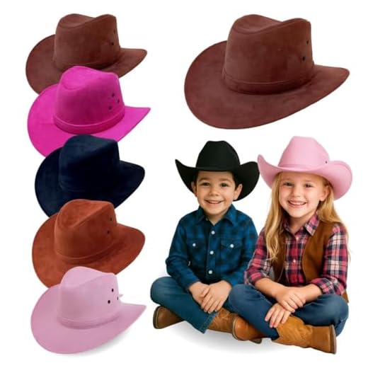 Chapéu Country Infantil Criança Cowboy Festa Junina Rodeio Menino Menina Unissex Peão Boiadeira Camurça Premium MONOLO (Marrom Escuro)