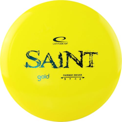 Latitude 64 Gold Saint Disc Golf Fairway Driver | Straight Flying Control Driver with Elite Glide | Premium Gold Line Plastic | Accurate Distance for All Skill Levels | 170-176g (Yellow)