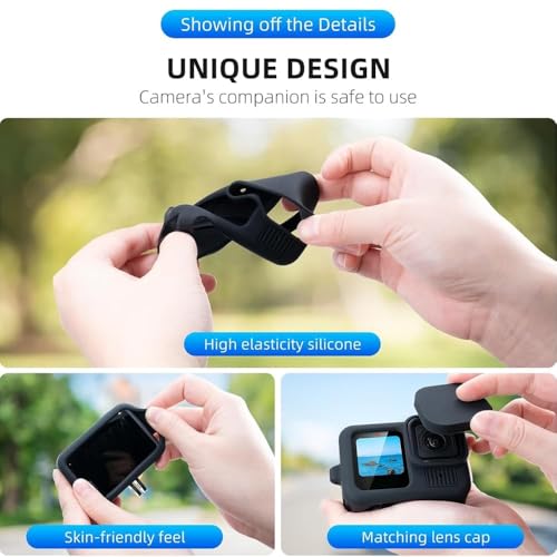 Image of Action Pro Silicone Protective Cover Lanyard and Lens Cap Compatible with Hero 13 Action Camera