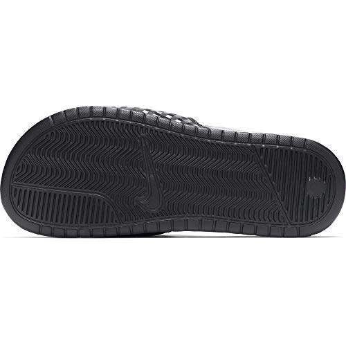 Nike Women's Benassi Just Do It. Slide Sandal, Comfortable and Cushioned Slides for Women, Black/White, 143