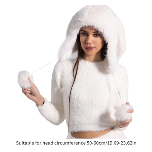 Girls Shape Hat White Winter Student Outdoor Cycling Skiing Climbing Hat Cold Weather Keep Warm Trapper Hat3