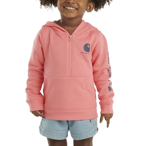carhartt baby amp toddler girls39 half-zip hooded sweatshirt