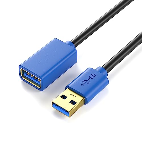 JAMEGA - 5m USB 3.0 Verl&auml;ngerung USB-A Buchse auf A Stecker High Speed Daten&uuml;bertragung 5Gbps USB Verl&auml;ngerungskabel mit Vergoldeten Kontakte f&uuml;r Kartenleseger&auml;t, Tastatur, Drucker, Scanner, Kamera