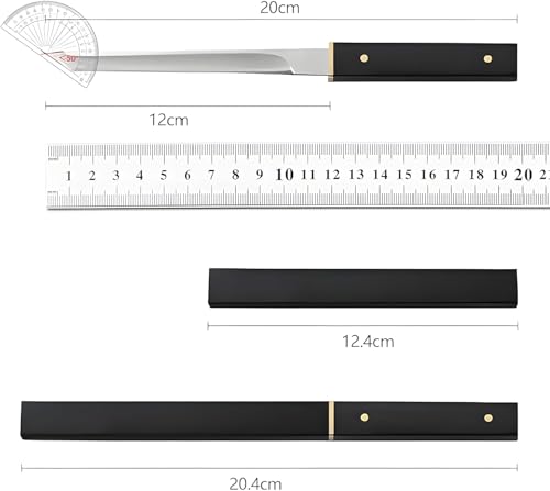 Image of PINBO Machado Japanese Style Mini Kitchen Knife - Stainless Steel Blade with Sheath - Compact Chef Knife for Fruit, Vegetables, Chopping, Gifting, Camping & Restaurant Use