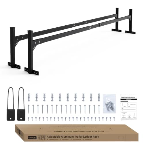 SMOQIO Trailer Ladder Rack Aluminium, Roof Rack for...