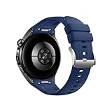 Cinturino verticale in silicone con testa a pulsante, adatto for Huawei Watch5 42/46 mm(Dark Blue,For huawei Watch5 46mm)