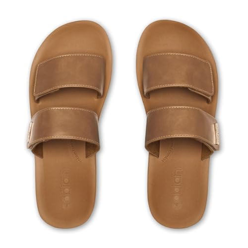 Cobian Women's Dana Rise Synthetic Leather Strap Slides Sandals4