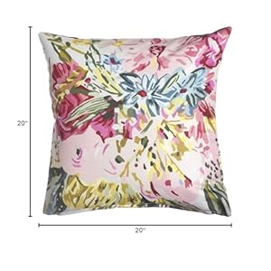 Fab Habitat Indoor/Outdoor Throw Pillow Made from Recycled Polyester Yarn - Double Sided, Stain Resistant, Machine Washable - Floral - Patio, Deck, Porch, Living Room - Nassau Multi (20" x 20") Fab Habitat IndoorOutdoor Throw Pillow Made from Recycled Polyester Yarn Double Sided Stain Resistant Machine Washable Floral Patio Deck Porch Living Room Nassau Multi 20 x 20