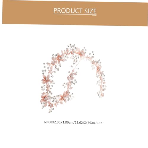 BESTYASH Rose Gold Bridal Waistband Floral Crystal Belt for Wedding Dresses Handmade Rhinestone Sash Accessory for Bridesmaids and Formal Occasions Beading Dress Belt for Memorable Photos2