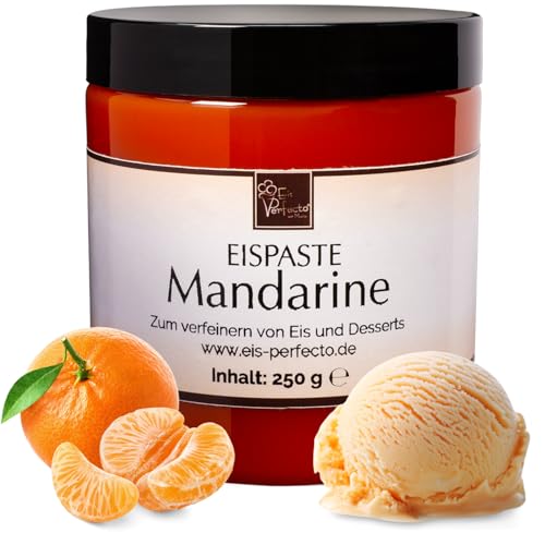 Mandarinen-Eispaste für fruchtiges aromatisches Eis » Auch zum Verfeinern von leckeren Desserts, Getränke, Pralinen Torten und vielem mehr » Inhalt 250 g