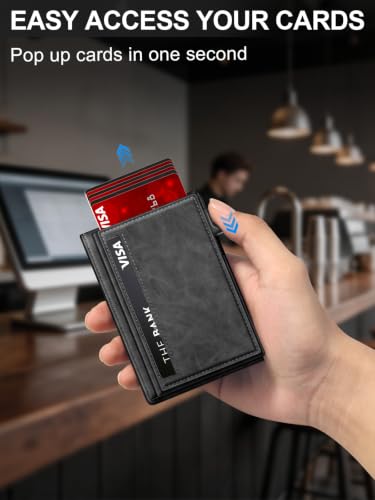 Image of Wallet for Men RFID Blocking Minimalist Card Holder Wallet for 12-14 Cards