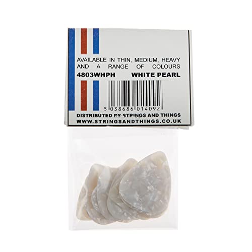 Picato Pearl Lot de 12 médiators épais Blanc - Les Beatles, Paul McCartney, John Lennon, RIngo Starr, George Harrison Picato Pearl Lot de 12 médiators épais Blanc – Image 4