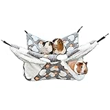 Kleine Haustierkäfig-Hängematte, Doppellagiges Meerschweinchen Ratten Hängematte Meerschweinchen Hamster hängende Hängematte Spielzeugbett für Chinchilla Papageien Zucker Frettchen Eichhörnchen