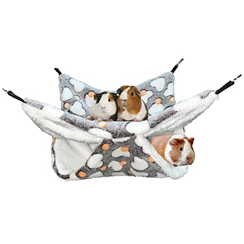 Hamaca pequeña para mascotas, hamaca de rata de conejillo de indias de doble capa, hamaca de conejillo de indias, hámster, hurón, hamaca colgante, juguetes para animales pequeños, azucarero, ardilla Cover