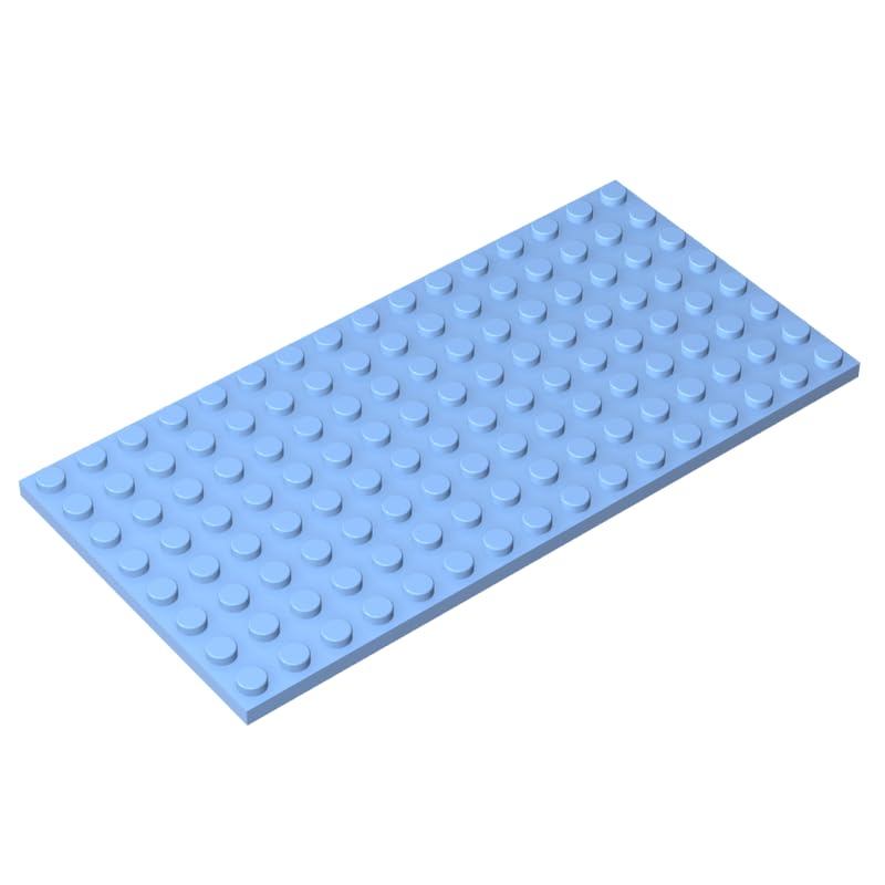 92438 Foundation Plate Plate 8x16 5Pieces GDS-529 Compatible with Lego Building Blocks Color:Bright Light Blue — image 1