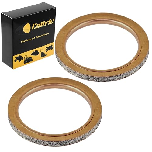 Caltric 2 Muffler Pipe Head Gasket Compatible with Yamaha V-Star VStar 650 XVS650 1998-2016