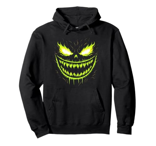 Disfraz de Halloween espeluznante con cara de Jack-O'-Lantern Sudadera con Capucha