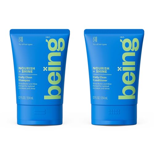 Image of being NOURISH + SHINE Daily Clean Shampoo and Conditioner Set 354mL with Shea Butter and Aloe Extract