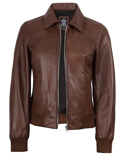 Image of Decrum Vintage Style Real Lambskin Casual Leather Jackets for Women