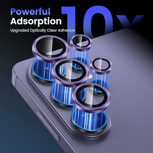 Image of Tensea (3+2 Pack Compatible with Samsung Galaxy S26 Ultra Camera Lens Protector, 9H Tempered Glass Camera Cover Screen Protector Metal Custom Ring Installation Tray