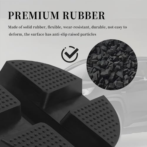 Image of Car Pinch Weld Jack Pad,Cross Slotted Rubber Floor Jack Extension Provides Cushioning and Non-Slipping,Universal 3 Ton Jack Pads for Floor Jack Car Accessories for Jack Stand