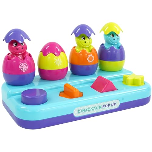 YULEYU Pop up Baby Toys Pop Up Activity Center con 4 animales y colores, juguete educativo para motricidad gruesa y motricidad fina (multicolor)