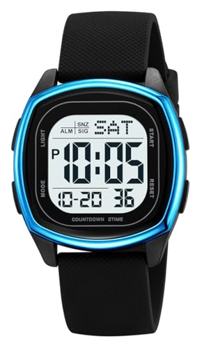 Montre en silicone souple Reginald noire pour le sport et le quotidien