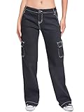 YMI Jeans Women's Cargo Skater Pants, Black, 07