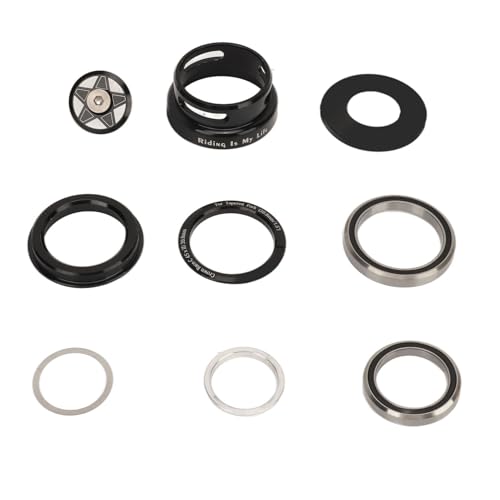 Gavigain Bike Headset Bike Fork Bowls Set Aluminum Alloy Bike Front Fork Stem Headset for 49.7mm Straight Steerer Frame