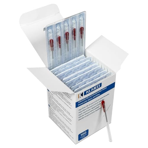 Acupuntura y Punción Seca | 0,25 x 25 mm | Acero Inoxidable con Tubo Guía | Máxima Precisión y Seguridad (100 unidades)