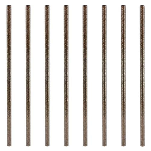 32 Inches Classic Hollow Round Iron Deck Balusters for Deck Railing Porch (25-Pack, Hammered Bronze)