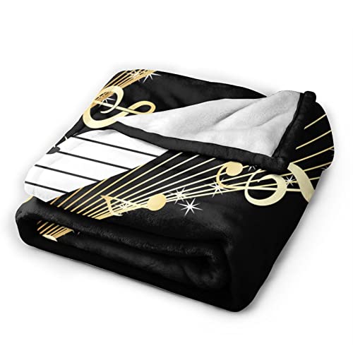 Music Throw Blanket Soft Cozy Plush Warm Fleece Blanket For Sofa Couch Bed 80"X60" #TOP2