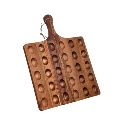 Bothyi Egg Holder Tray Wooden Egg Storage Tray Decorative Egg Storage Stand Egg Container for Household Supermarket Tabletop Pantry, 30 Holes