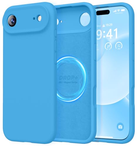 Image of LOVE 3000 Designed for iPhone Air Case, Premium Silicone [Compatible with Magsafe][Soft Anti-Scratch Microfiber Lining] Shockproof Protective Phone Case for Men Women 6.5 inch, Blue