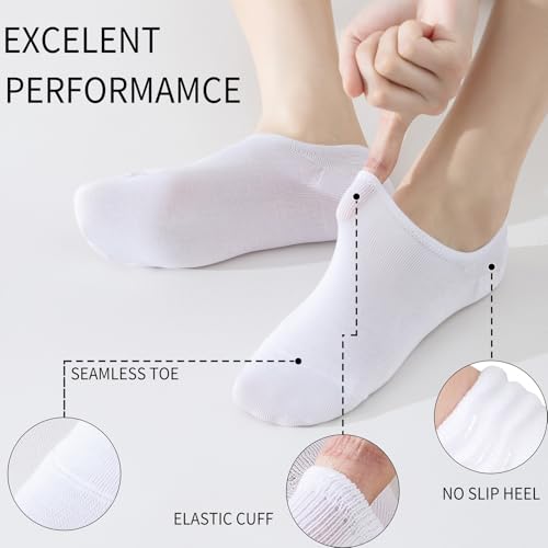 Black No Show Socks Womens 4 pairs Cotton Low Cut Tube Socks Anti Slip Casual Sports Shoes Short Size 6-9 9-123