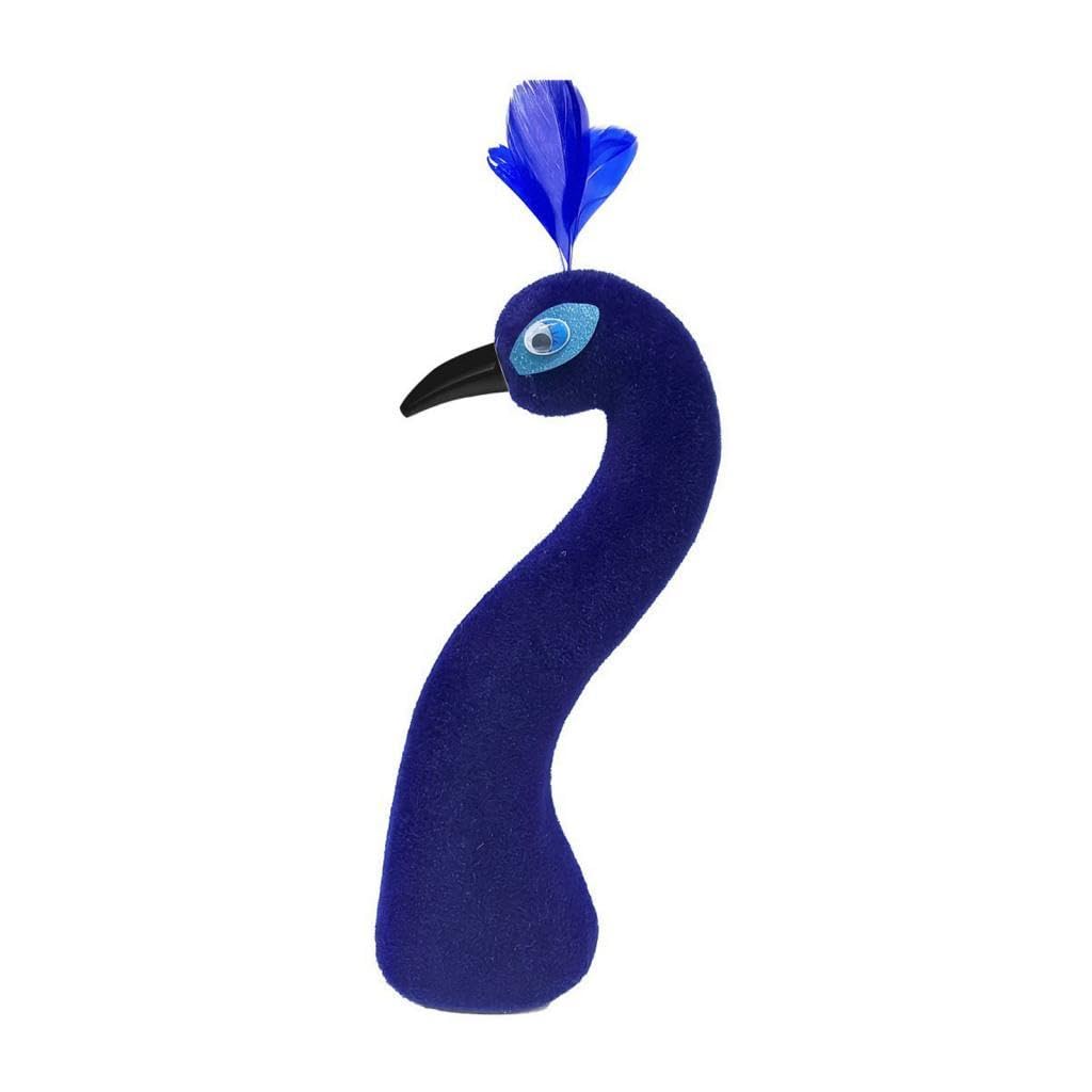 Peacock Mannequin Head Floral Arrangement Decor Home Decor for Wedding Party Blue-image-26