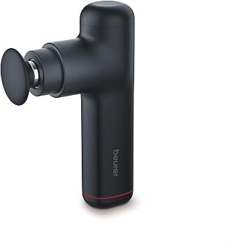 Beurer MG 79 massage gun precision, compact massage gun, 3-head, soft trigger point massage for sensitive body areas, useful muscle massager with 3 intensity levels