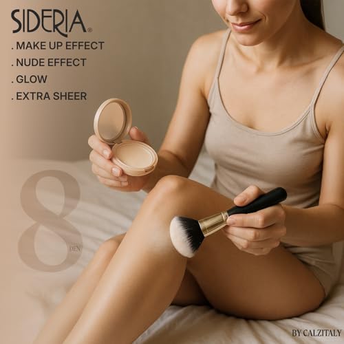 CALZITALY Womens tights, Sheer Nylons, Summer Pantyhose, Stockings 8DEN, Natural, Natural Tane, S, M, L, Made in Italy3