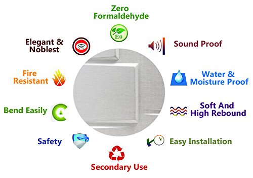 Art3D 20-Pieces Decorative 3D Wall Panels Faux Leather Tile, Golden Hexagon #TOP4