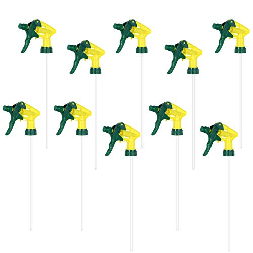 DOITOOL 10PCS Spray Bottle Trigger Replacement Trigger Sprayer Nozzles Spray Head Replacement Part for Plastic Spray Bottles for Gardening Cleaning Watering (Random Color)