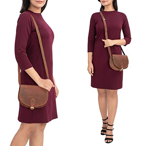 STILORD 'Helena' Kleine handtas Leren Schoudertas Dames Uitgaande Tas Crossbody-Tas Vintage Echt Leer, Kleur:veleta - bruin - Image 3