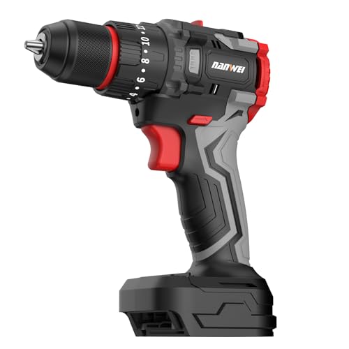 NANWEI コードレス振動ドライバドリル 最大トルク50Nm マキタ18Vバッテリー対応 充電式ドライバードリル 電動ドリル ブラシレスモーター 無段変速 20+3段クラッチ調整 高輝度LED照明 (本体のみ)