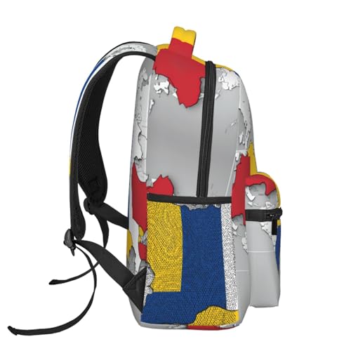 Mochila de Rumanía clásica y resistente con mapa para viaje y equipaje 3