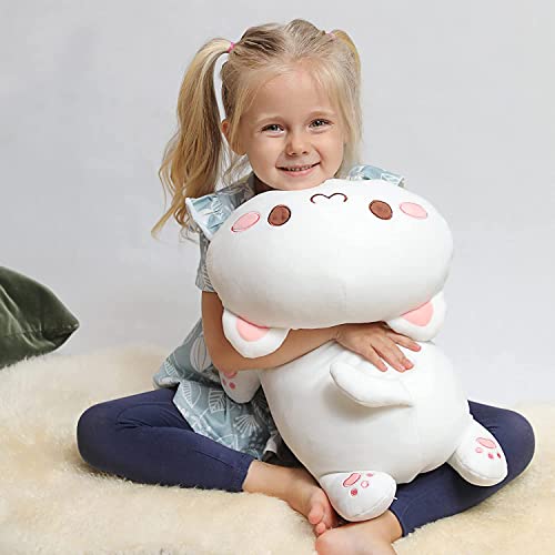 Homehalo 猫抱き枕 もちもちぬいぐるみ 癒す笑顔 ネコぬいぐるみ 柔らかく 可愛い 添い寝枕 ふわふわ 優しい感触でリラックス 癒される抱き枕 気持ちいい抱き枕 動物クッション 多機能 椅子 ソファー背当て リアルインテリア 贈り物・プレゼント