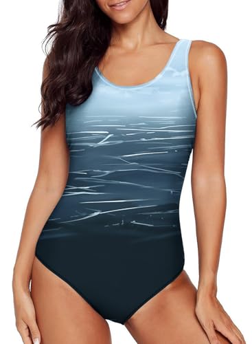 Aleumdr Damen Sport Badeanzug Push Up Sexy Damen Einteiliger Badeanzüge...