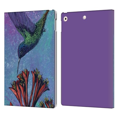 Étui portefeuille iPad 10.2 David Lozeau Colibri Grunge en cuir par Head Case Designs