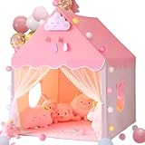 [lalarimi]キッズテント 子供用テント 室内 女の子 3-8歳 簡単組み立て 安全無 収納袋付き プリンセス空間 大型サイズ 秘密基地 おもちゃハウス ・・入園祝いプレゼント 夢中遊び